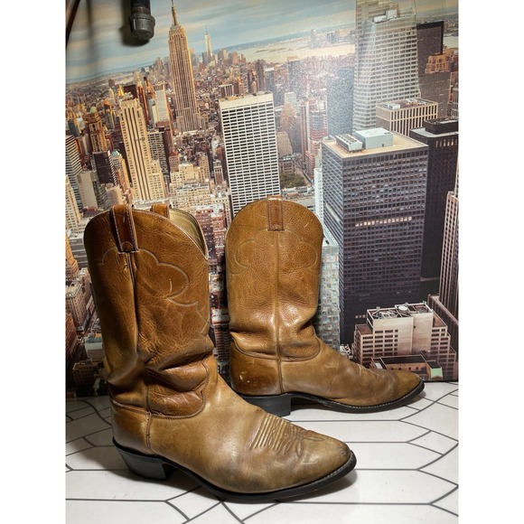 Justin Size Us Men's  13 D Brown Cowboy Boots # 2420 - Picture 4 of 14